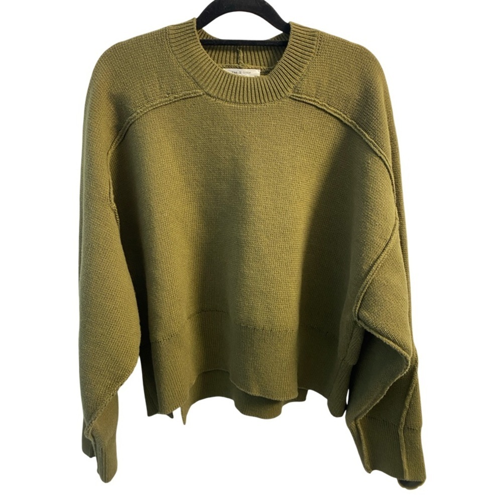 Rag & Bone NWT $545 Lysa Wool-Blend Knit Sweater Size M Olive - Picture 6 of 13